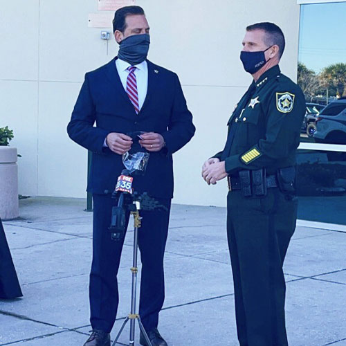 Michael Brehne Donates Masks To Sheriffs Office