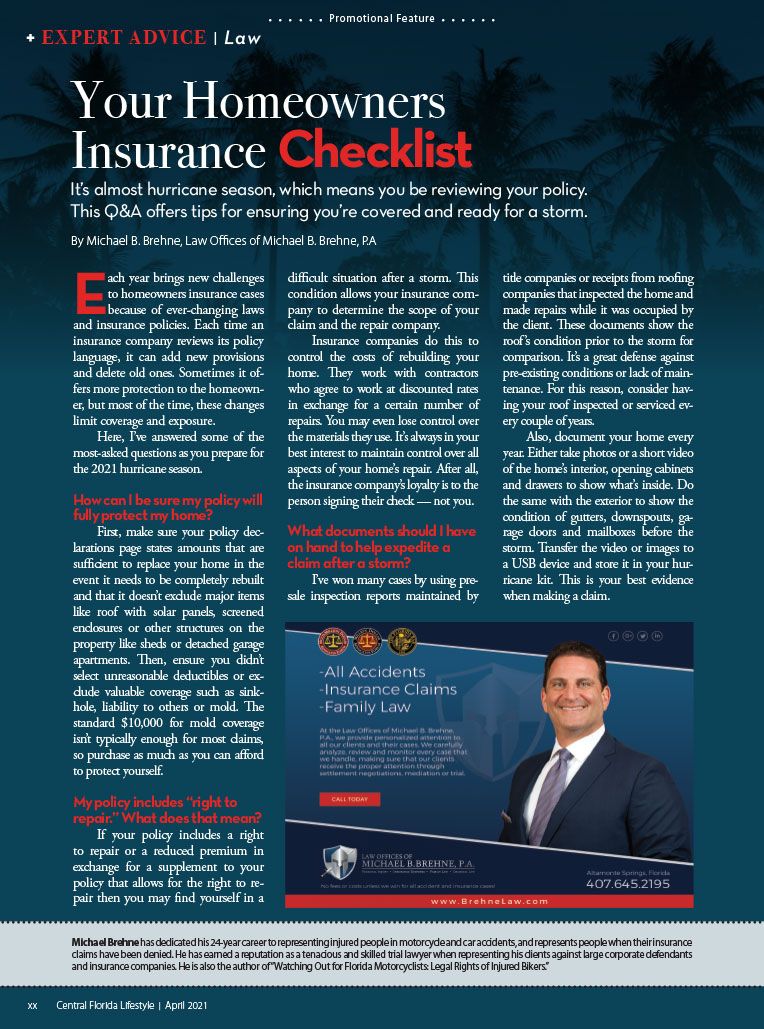 Your Homeowners Insurance Checklist