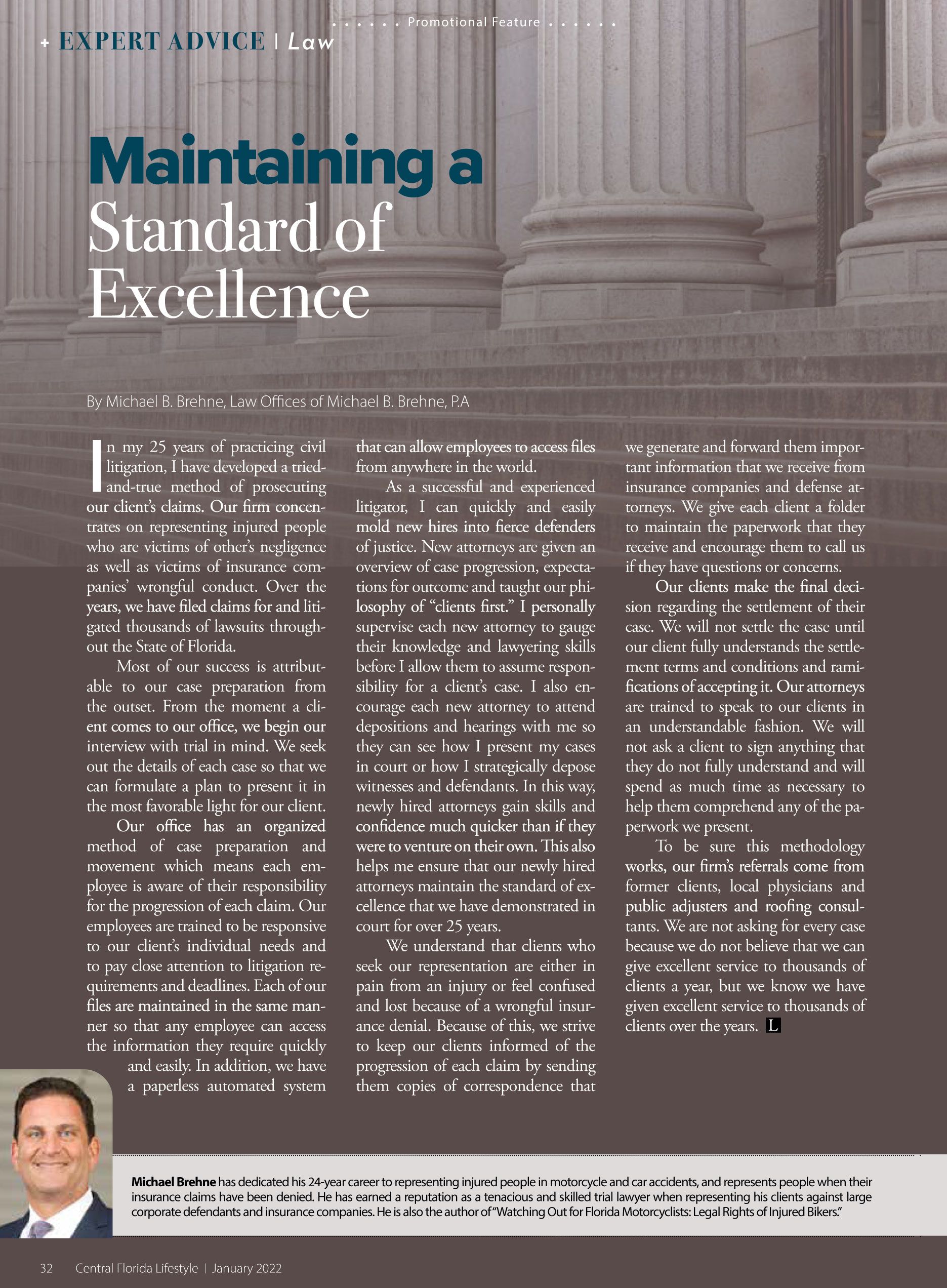 Maintaining A Standard Of Excellence